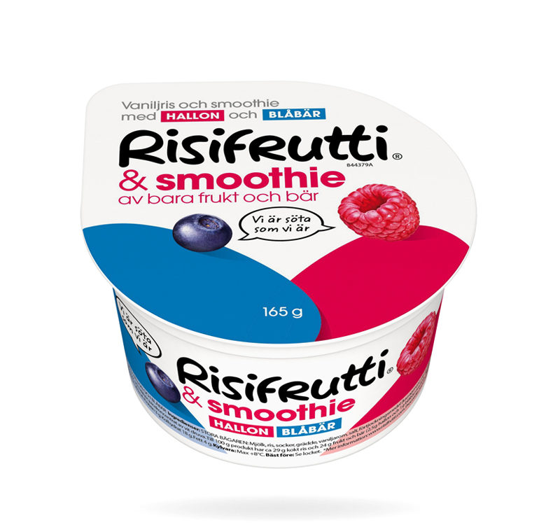 Risifrutti - Smoothie, hallon och blåbär
