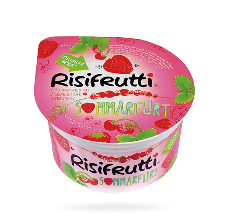 Risifrutti - sommarflirt, vaniljris med jordgubb och smultron