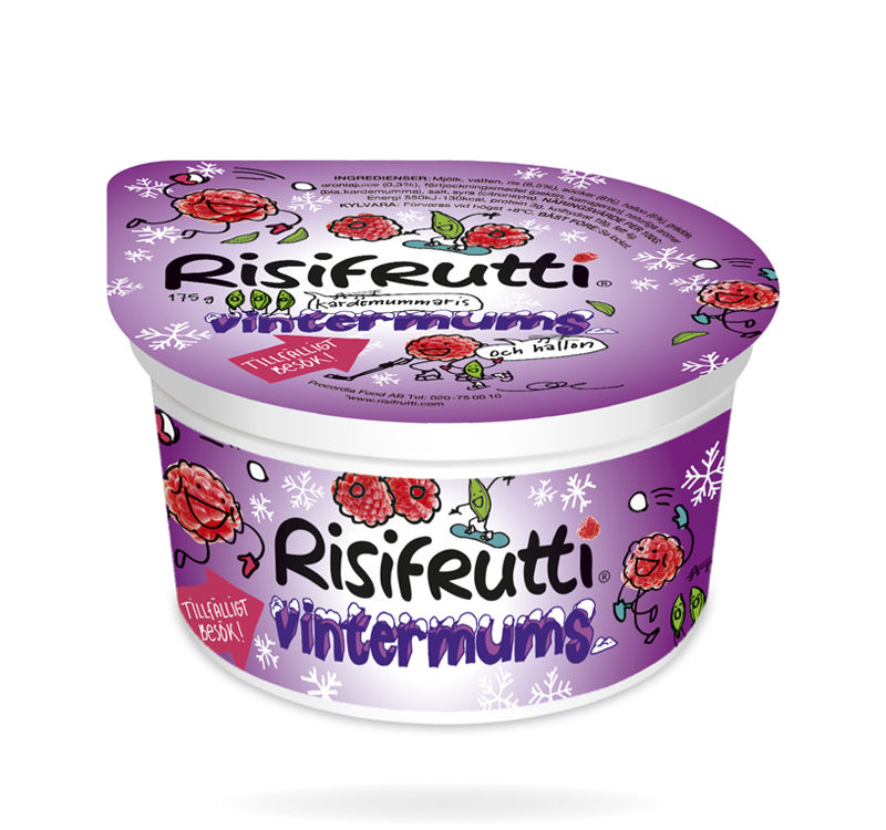 Risifrutti - vintermums, kardemummaris och hallon